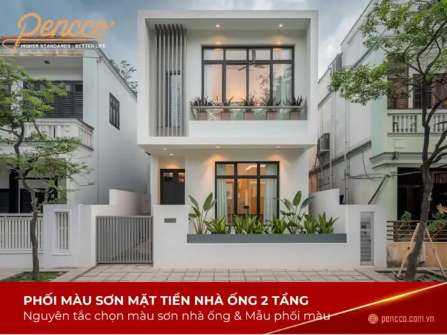 Sơn Nhà Ống 2 Tầng Đẹp