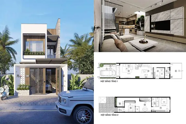 Thiết Kế Nhà 1 Tầng 4x20m