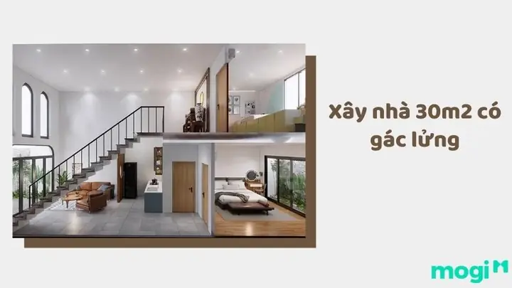 Thiết Kế Nhà 30m Có Gác Lửng