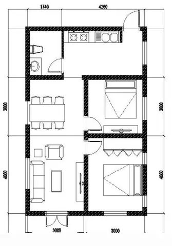 Thiết Kế Nhà Cấp 4 60m2