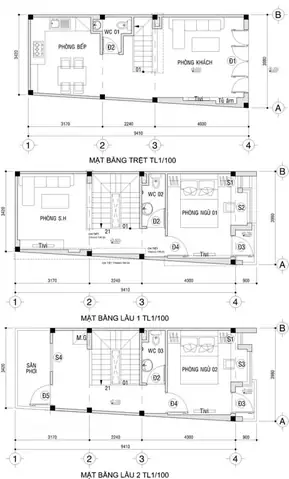 Thiết Kế Nhà Đẹp 3 Tầng 40m2