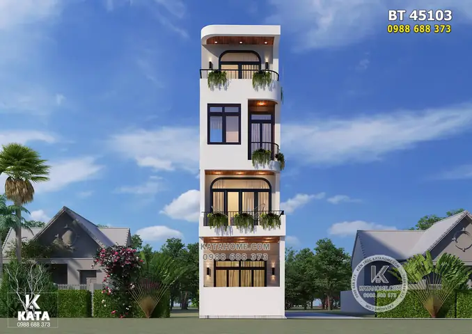 Thiết Kế Nhà Ống Đẹp 1 Tầng