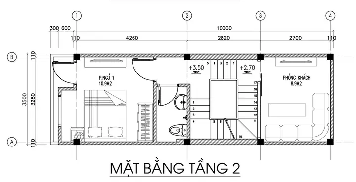 Thiết Kế Nhà Phố 35m2