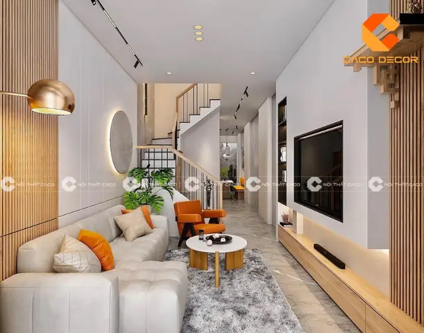 Thiết Kế Nội Thất Phòng Khách Nhà Ống