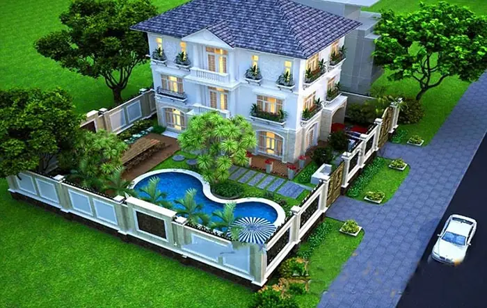 Thiết Kế Sân Vườn Nhà Biệt Thự
