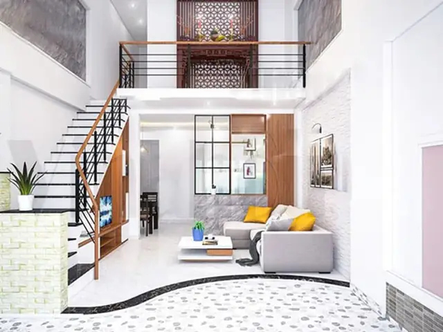 Thiết Kế Tầng Lửng Làm Phòng Khách