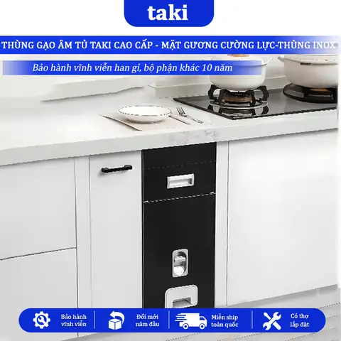 Thùng Gạo Inox Tủ Bếp