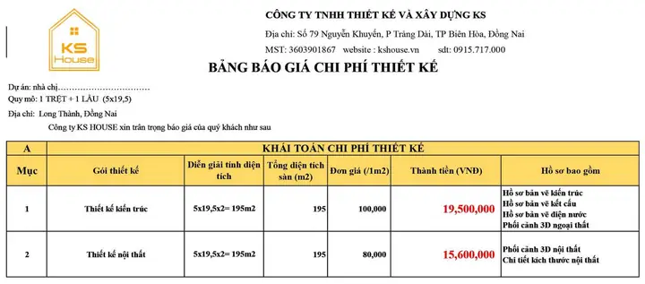 Tính Chi Phí Xây Nhà Online