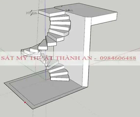 Tính Toán Cầu Thang Có Cốn