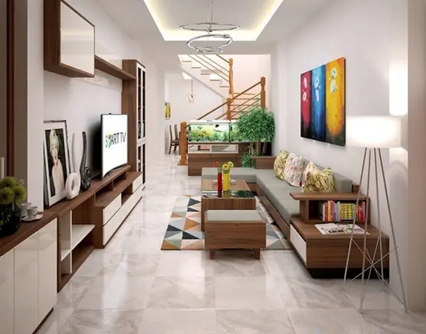 Trang Trí Phòng Khách Nhà Ống 3m