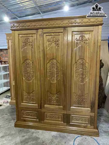 Tủ 4 Buồng Gỗ Dổi