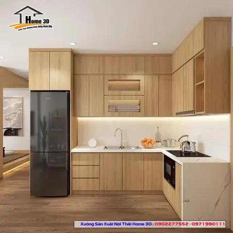 Tủ Bếp Gỗ Công Nghiệp Có Bền Không