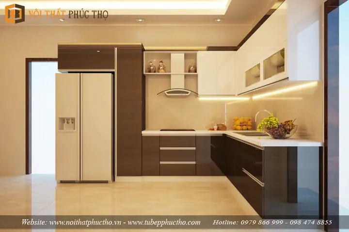 Tủ Bếp Gỗ Ép Công Nghiệp