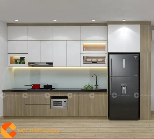 Tủ Bếp Gỗ Ép Công Nghiệp