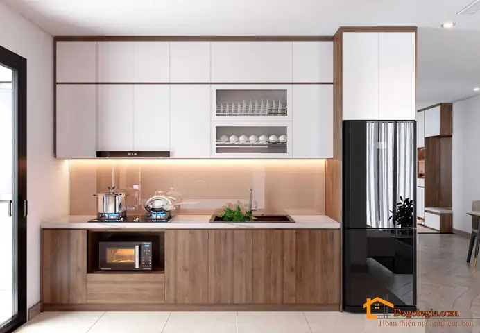 Tủ Bếp Gỗ Ép Công Nghiệp