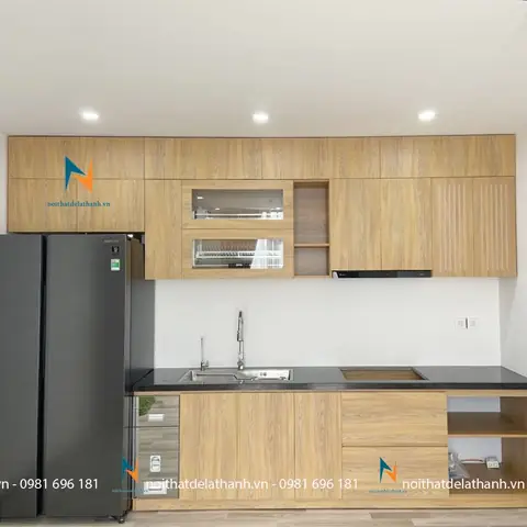 Tủ Bếp Gỗ Ép Công Nghiệp