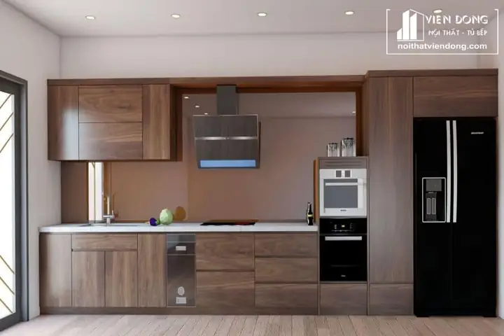 Tủ Bếp Gỗ Óc Chó Đẹp