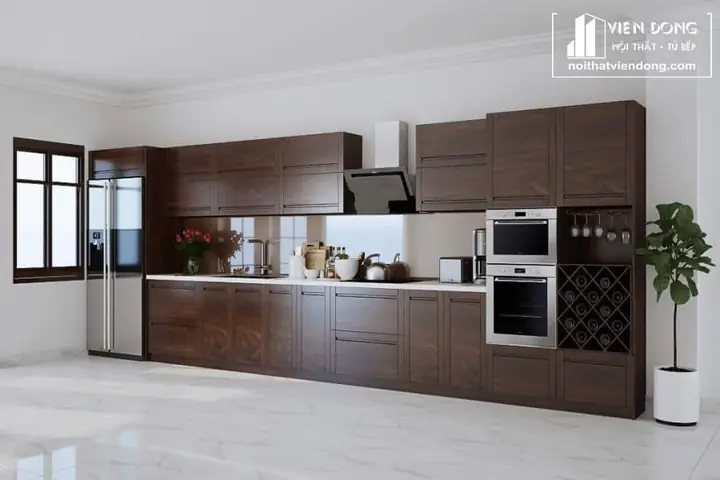 Tủ Bếp Gỗ Óc Chó Đẹp