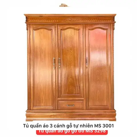 Tủ Gỗ Quần Áo 3 Cánh
