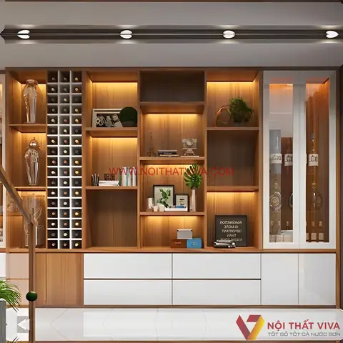 Tủ Kệ Âm Tường Phòng Khách