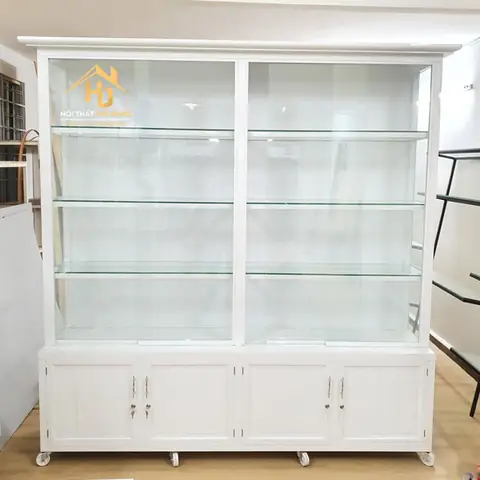 Tủ Kính Trưng Bày Sách