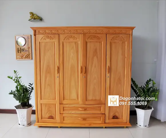 Tủ Quần Áo 4 Cánh Hiện Đại