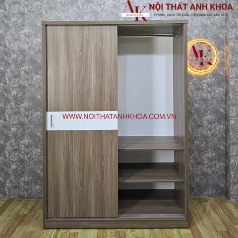 Tủ Quần Áo Gỗ Ép Cửa Lùa