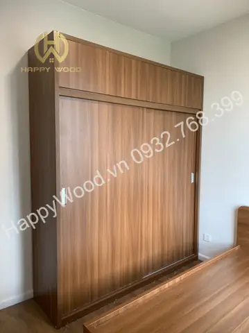 Tủ Quần Áo Gỗ Ép Cửa Lùa