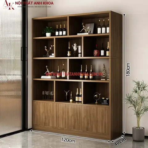 Tủ Rượu Gỗ Công Nghiệp Giá Rẻ