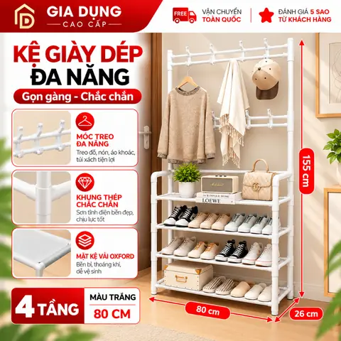 Tủ Vải Đựng Giày 4 Tầng