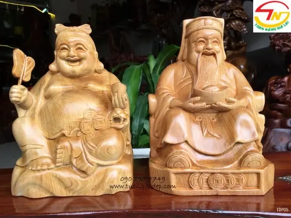 Tượng Ông Địa Bằng Gỗ