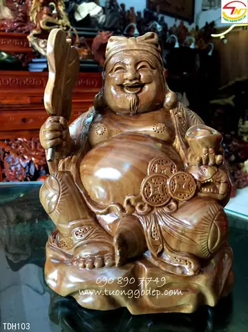 Tượng Ông Địa Bằng Gỗ