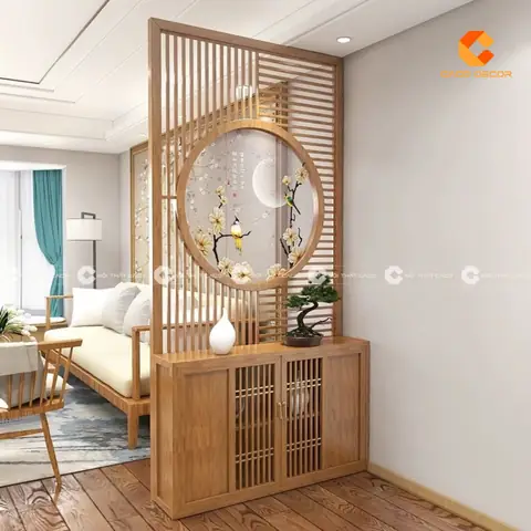 Vách Ngăn Bằng Gỗ Đẹp
