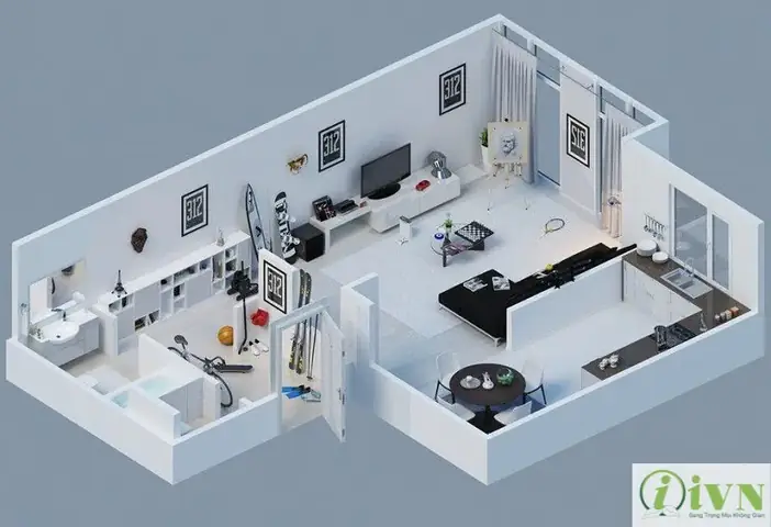 Vẽ Phối Cảnh Căn Phòng Khách