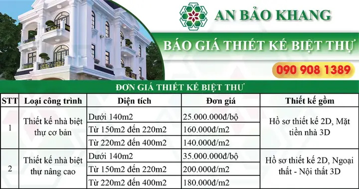 Xây Nhà Biệt Thự Giá Bao Nhiêu